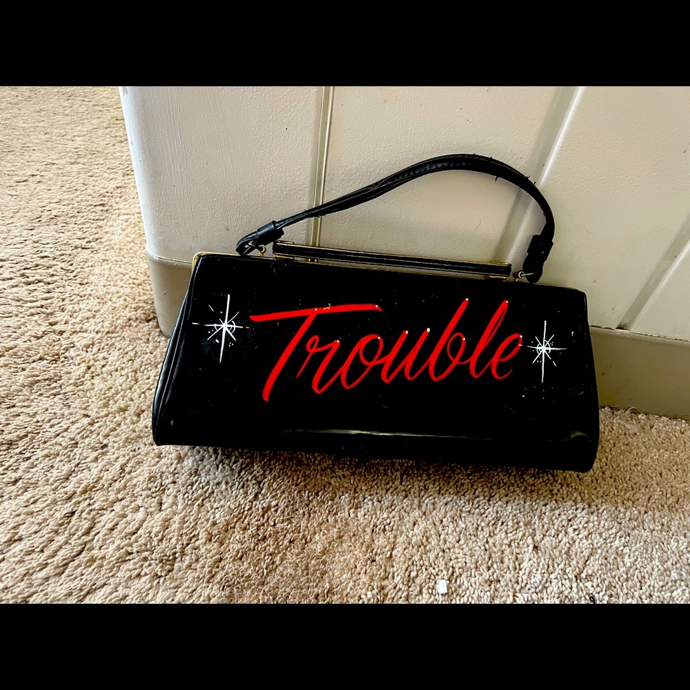 Vintage pinstriped purse